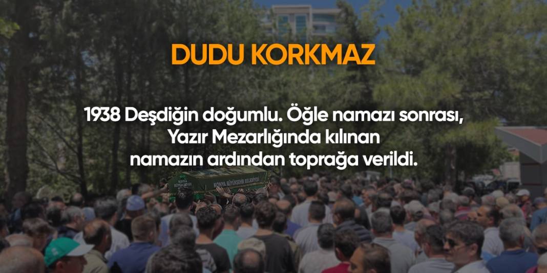 Konya'da bugün vefat edenler | 22 Ekim 2024 5